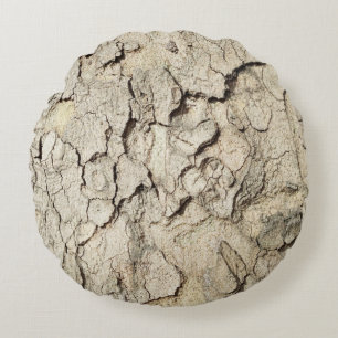 Plane tree camouflage looks bark pattern round pil cushion