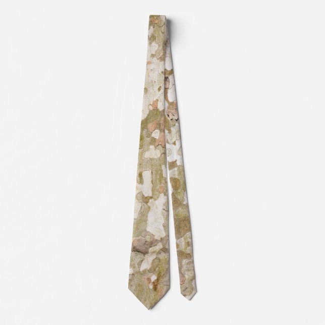 Plane tree camouflage looks bark pattern tie (Front)
