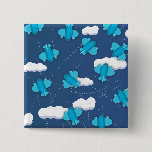 Planes 15 Cm Square Badge (Front)