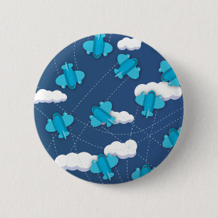 Planes 6 Cm Round Badge