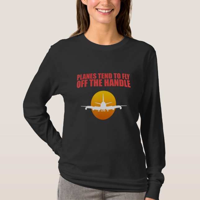 Planes Fly Off Handle Aerospace Engineering Engine T-Shirt (Front)
