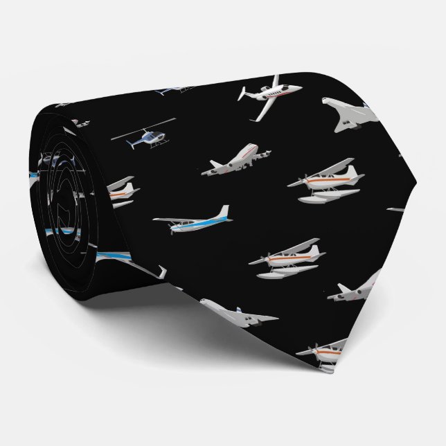 Planes Planes Tie (Rolled)