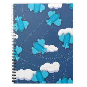 planes spiral notebook