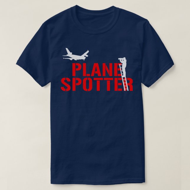 Planespotter Plane Spotter & Spotting Fan Aeroplan T-Shirt (Design Front)