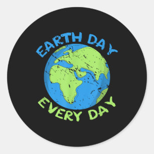 Planet Anniversary Earth Day Everyday Earth Day Classic Round Sticker