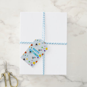 Planet Astronaut Rocket Gift Tags