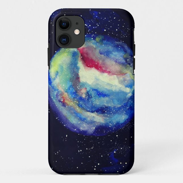 Planet Case, Watercolor Cosmos Art Case-Mate iPhone Case (Back)