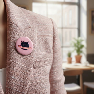 Planet Cat 6 Cm Round Badge
