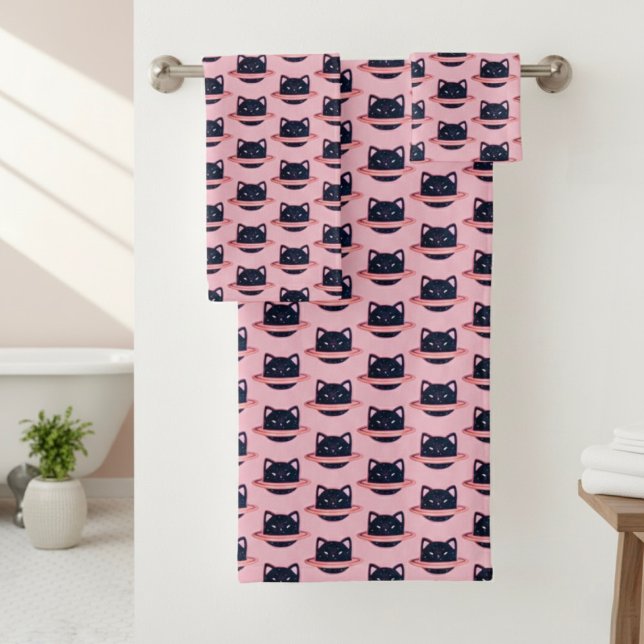 Planet Cat Bath Towel Set (Creator Uploaded)