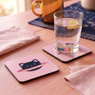 Planet Cat Beverage Coaster