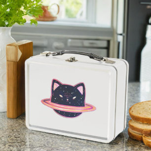 Planet Cat Metal Lunch Box