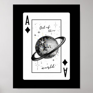 Planet Disco Poster, Trendy Disco Ball Wall Art