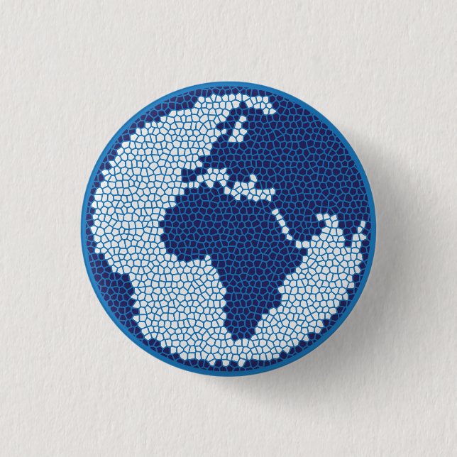 Planet Earth 3 Cm Round Badge (Front)