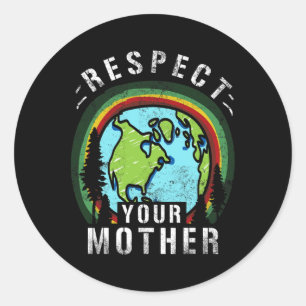 Planet Earth And Climate Change Gift -men Women Ki Classic Round Sticker