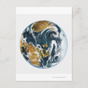 Planet Earth and clouds seen from space Postcard