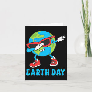 Planet Earth Birthday Day Dab Groovy Dabbing Boys Card