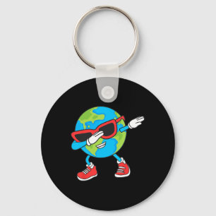 Planet Earth Birthday Day Dab Groovy Dabbing Boys Key Ring