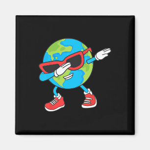 Planet Earth Birthday Day Dab Groovy Dabbing Boys Magnet