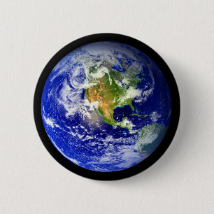 Planet Earth Blue Marble 6 Cm Round Badge