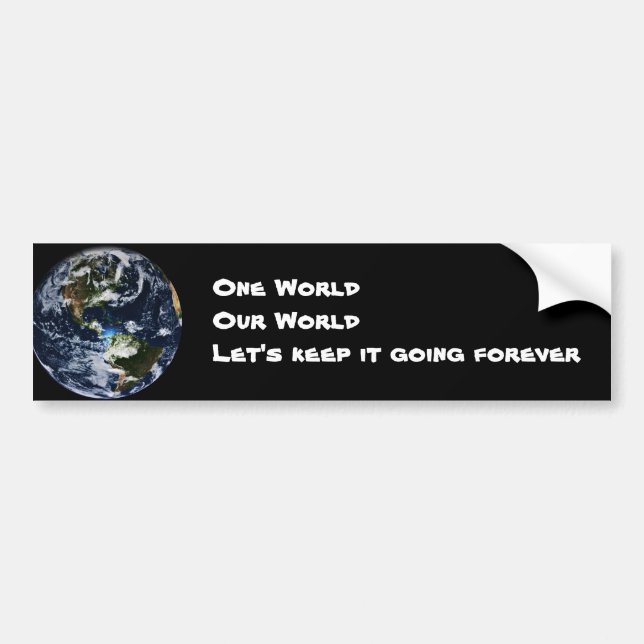 Planet earth bumper sticker (Front)