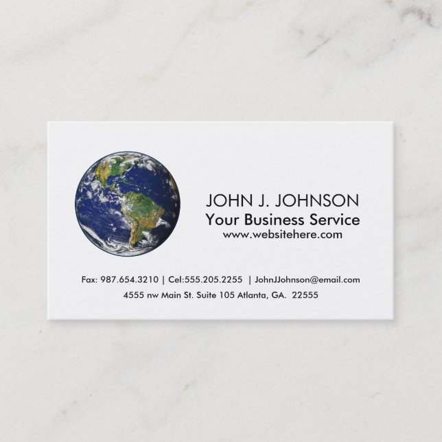 Planet Earth | Business Card (Front)