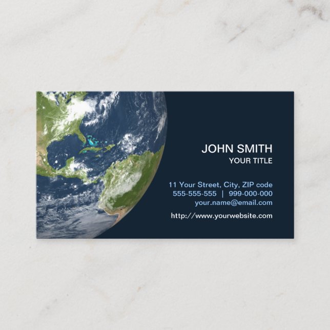 Planet Earth business card (Front)