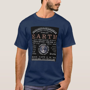 Planet Earth Detailed Astronomy T-Shirt