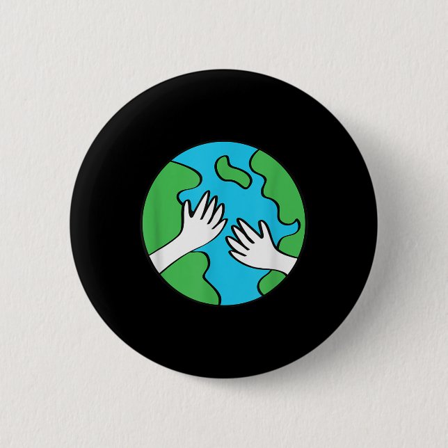 Planet Earth Environmental Protection Climate Chan 6 Cm Round Badge (Front)