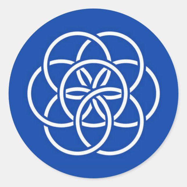 Planet earth flag classic round sticker (Front)