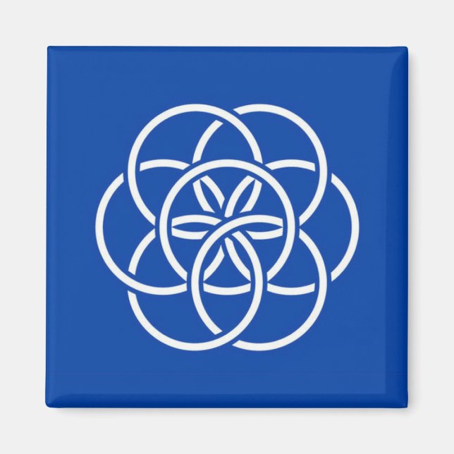 Planet earth flag magnet (Front)