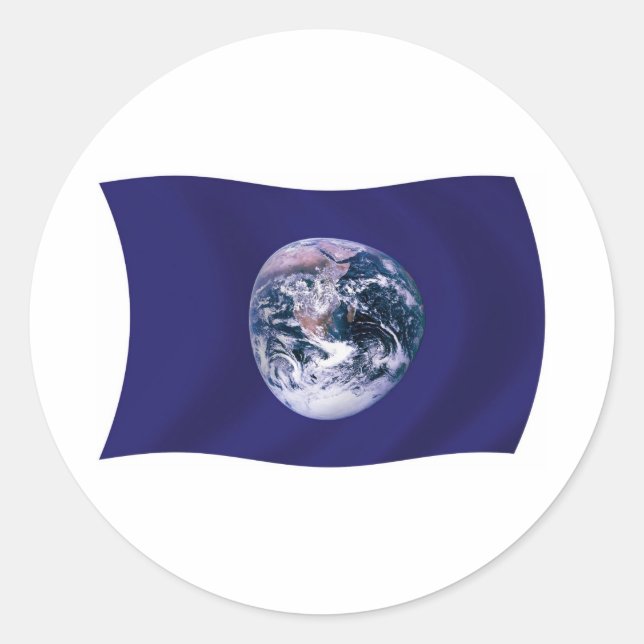Planet Earth Flag Sticker (Front)