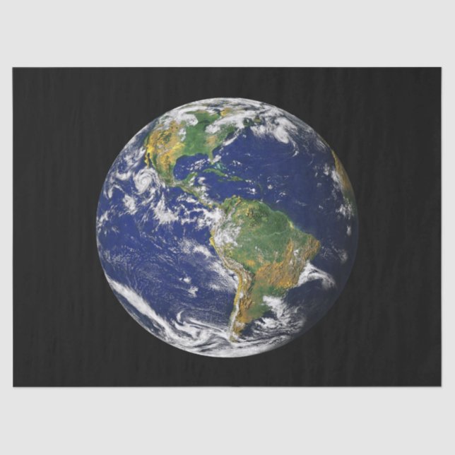 PLANET EARTH FROM SPACE 23” Wrapping Tissue Paper (Front)