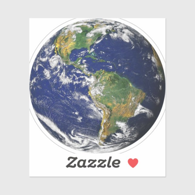 PLANET EARTH FROM SPACE 3” Sq. Laptop Skin Sticker (Sheet)