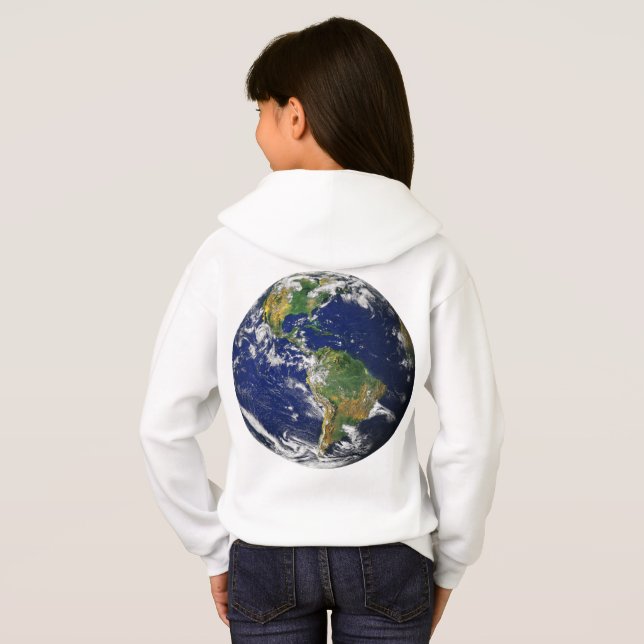 PLANET EARTH FROM SPACE Girls' Hoodie (Back Full)