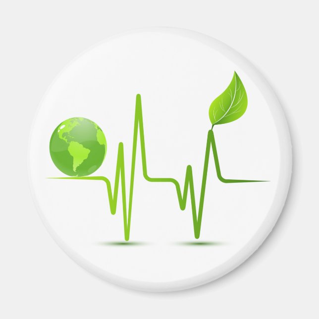 PLANET EARTH HEART MONITOR MAGNET (Front)