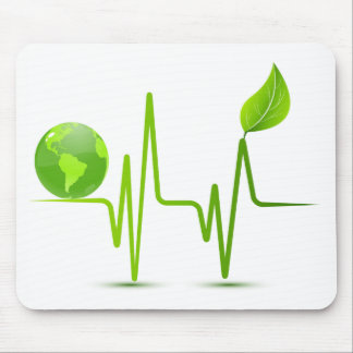 PLANET EARTH HEART MONITOR MOUSE PAD