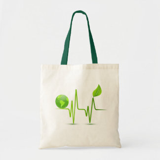 PLANET EARTH HEART MONITOR TOTE BAG