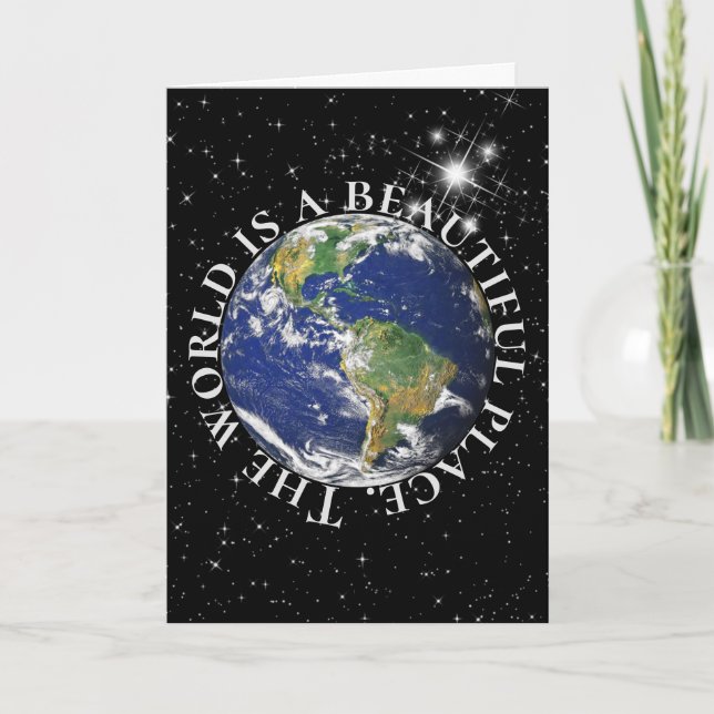Planet Earth In Stars Card (Front)