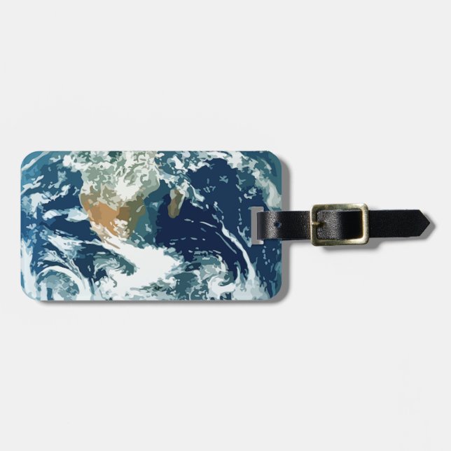 Planet Earth Luggage Tag (Front Horizontal)