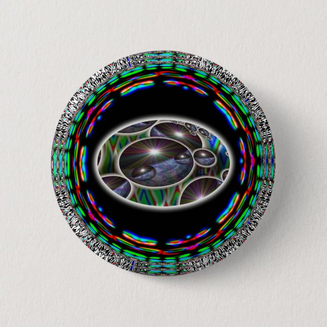 Planet Earth Multi Echo Image 6 Cm Round Badge (Front)