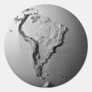 Planet Earth On White Background - South America Classic Round Sticker
