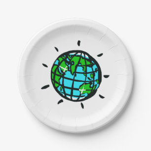 Planet EARTH - Paper plate