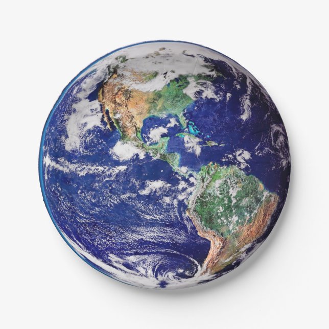 Planet Earth Paper Plate (Front)