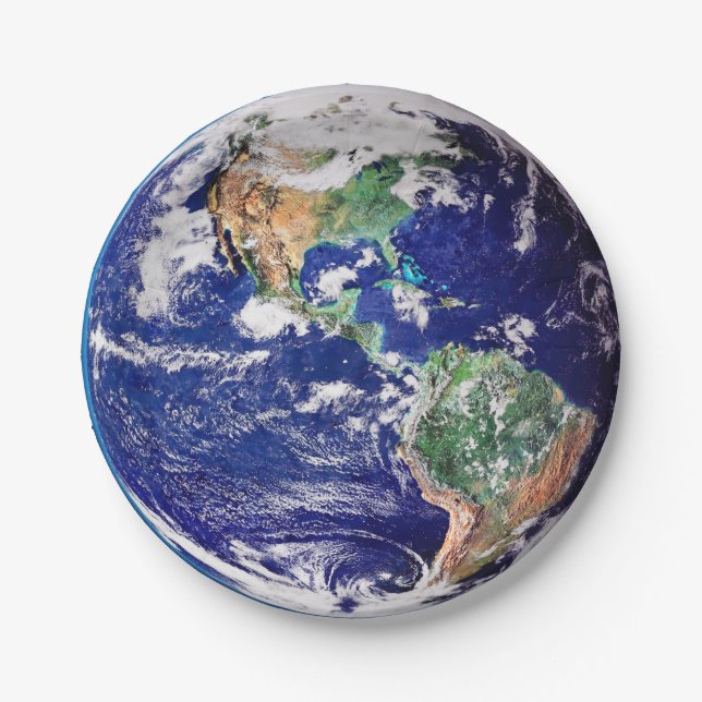 Planet Earth Paper Plate (Front)