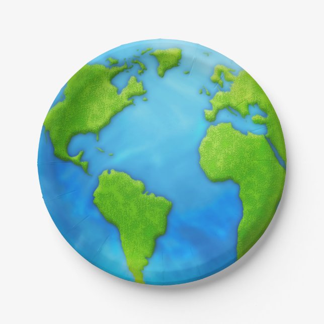 Planet Earth paper plate (Front)