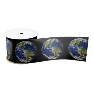 Planet Earth Ribbon -  HAMbWG Satin Ribbon