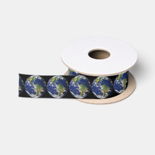 Planet Earth Satin Ribbon