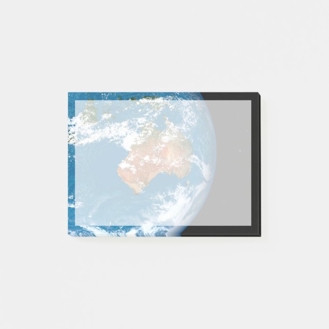 Planet Earth Showing Clouds Over Australia. Post-it Notes (Front)
