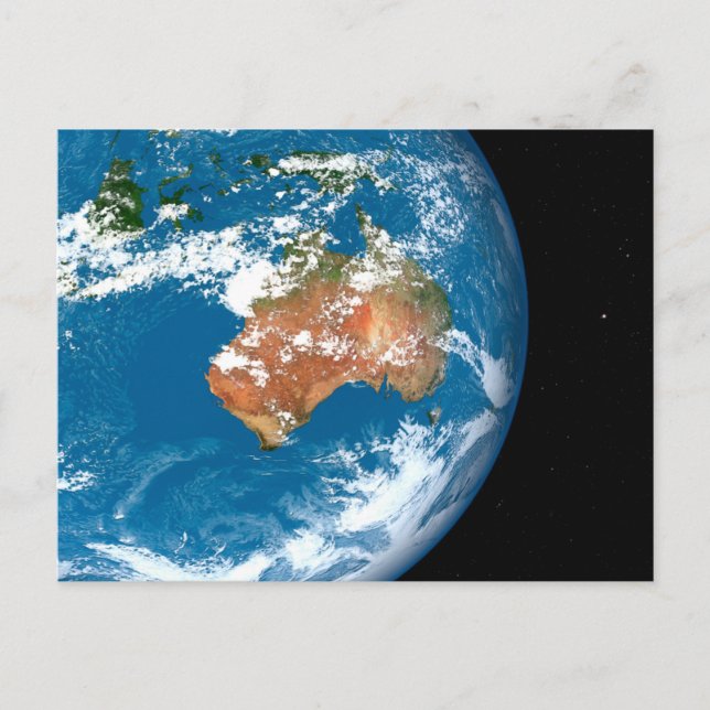 Planet Earth Showing Clouds Over Australia. Postcard (Front)