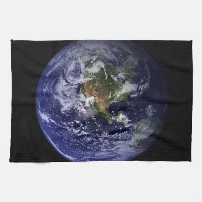 Planet Earth Space Photo Tea Towel (Horizontal)